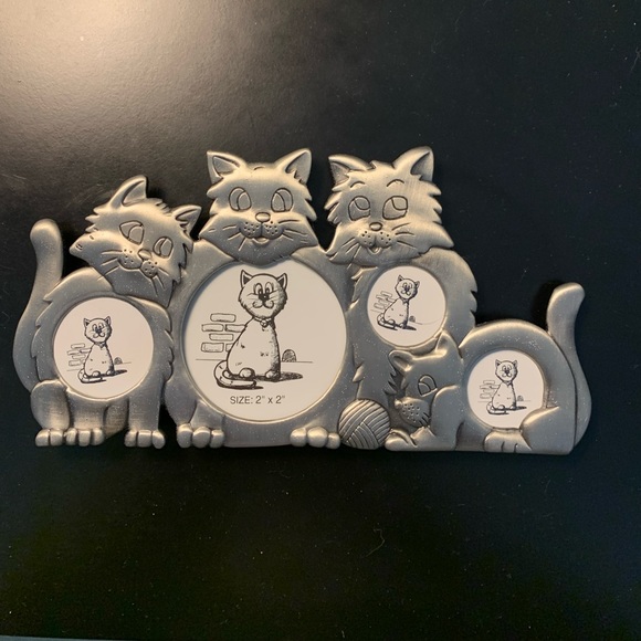 Pewter Cat Picture Frame - Picture 2 of 3
